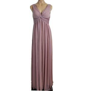Birdy Grey LIANNA Mauve Dress S Wedding Prom Bridesmaid Formal Twist V-neck